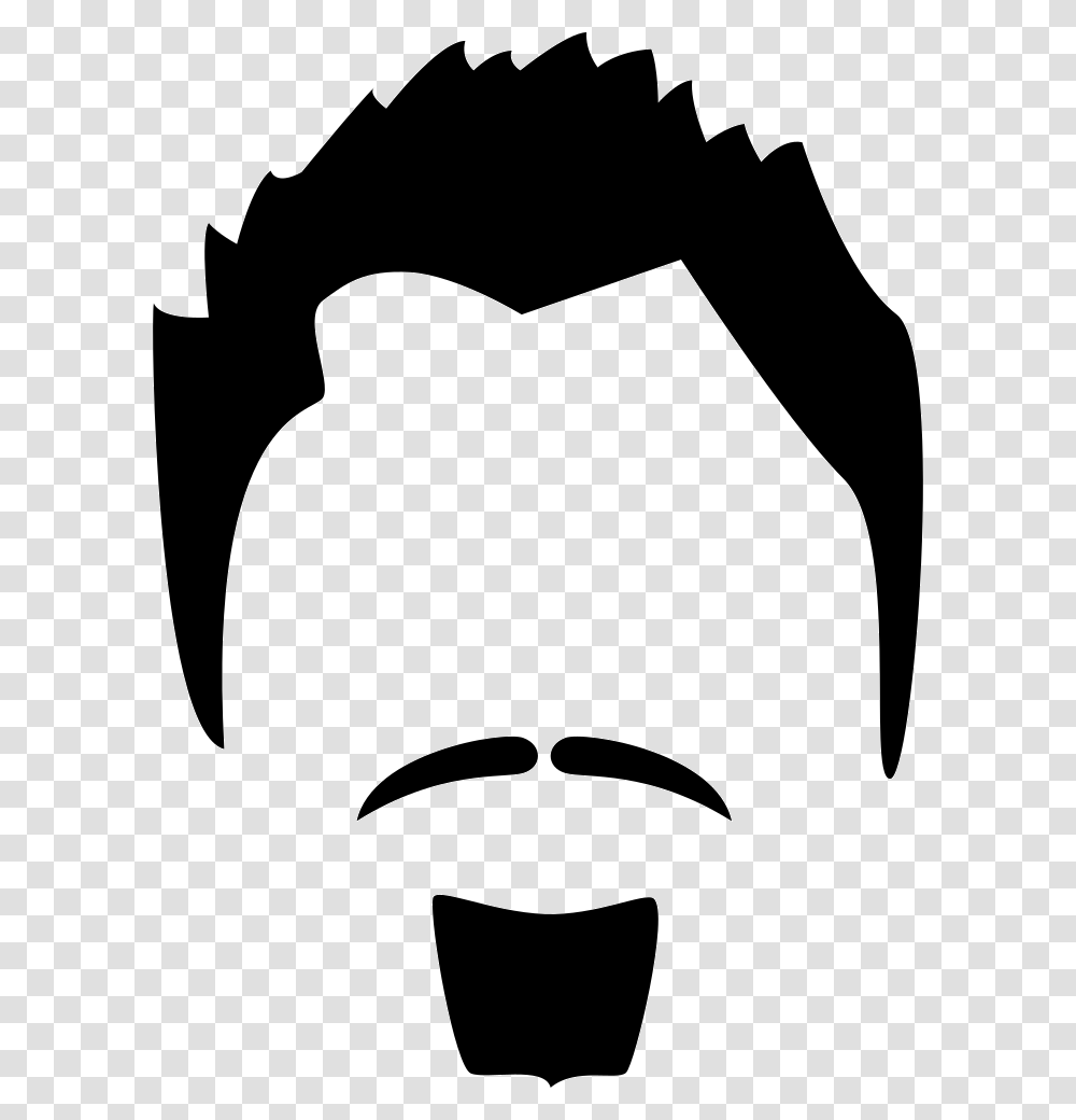 Human Male Hairs Of The Head Iron Man Black And White, Stencil, Mustache, Horse, Mammal Transparent Png
