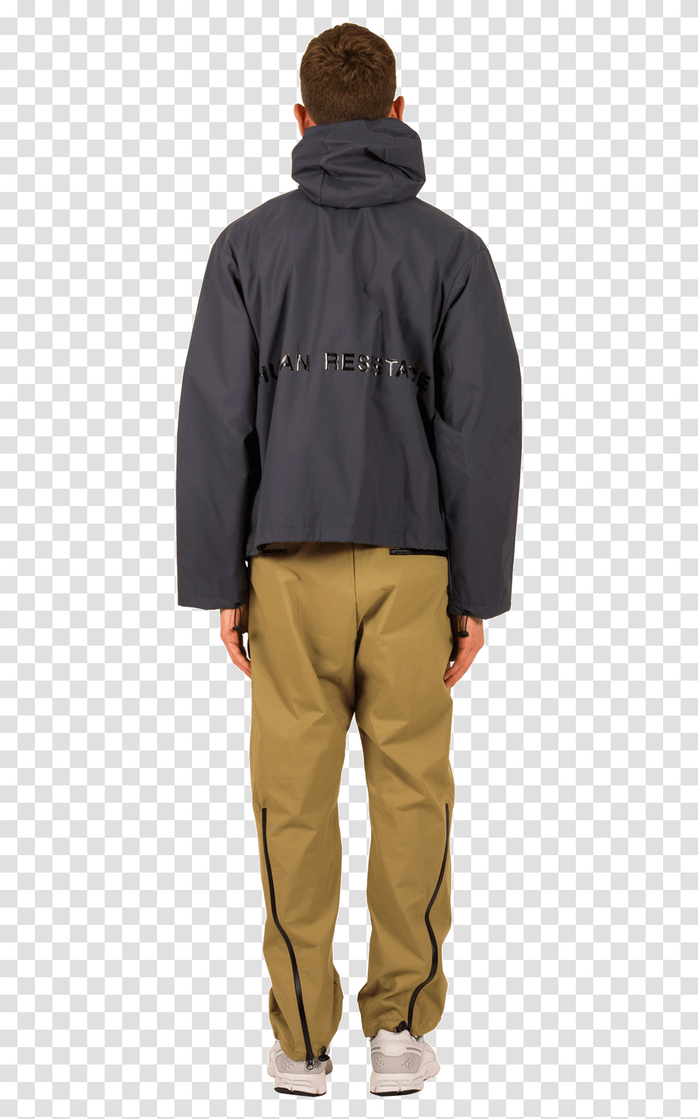 Human Resistance Coats Amp Jackets Hr Windbreaker Short Hood, Apparel, Person, Overcoat Transparent Png