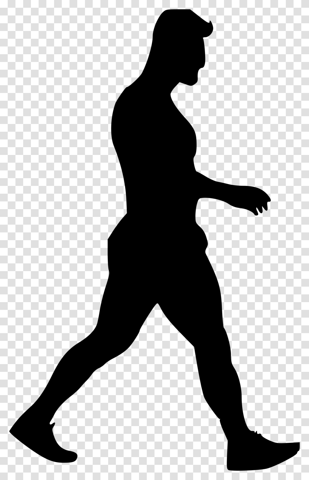 Human Running Silhouette, Gray, World Of Warcraft Transparent Png