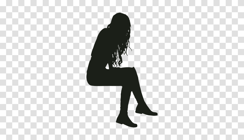 Human Silhouette Sitting Image, Person, Back, Kneeling, Photography Transparent Png