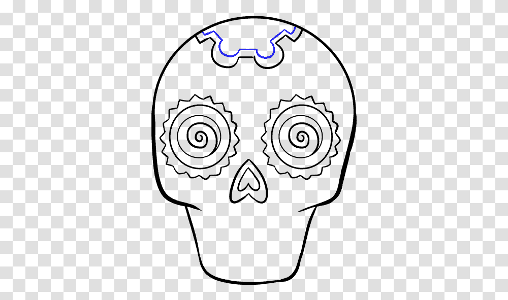 Human Skull Tutorial At Easy Skeleton Head Drawing, Gray Transparent Png