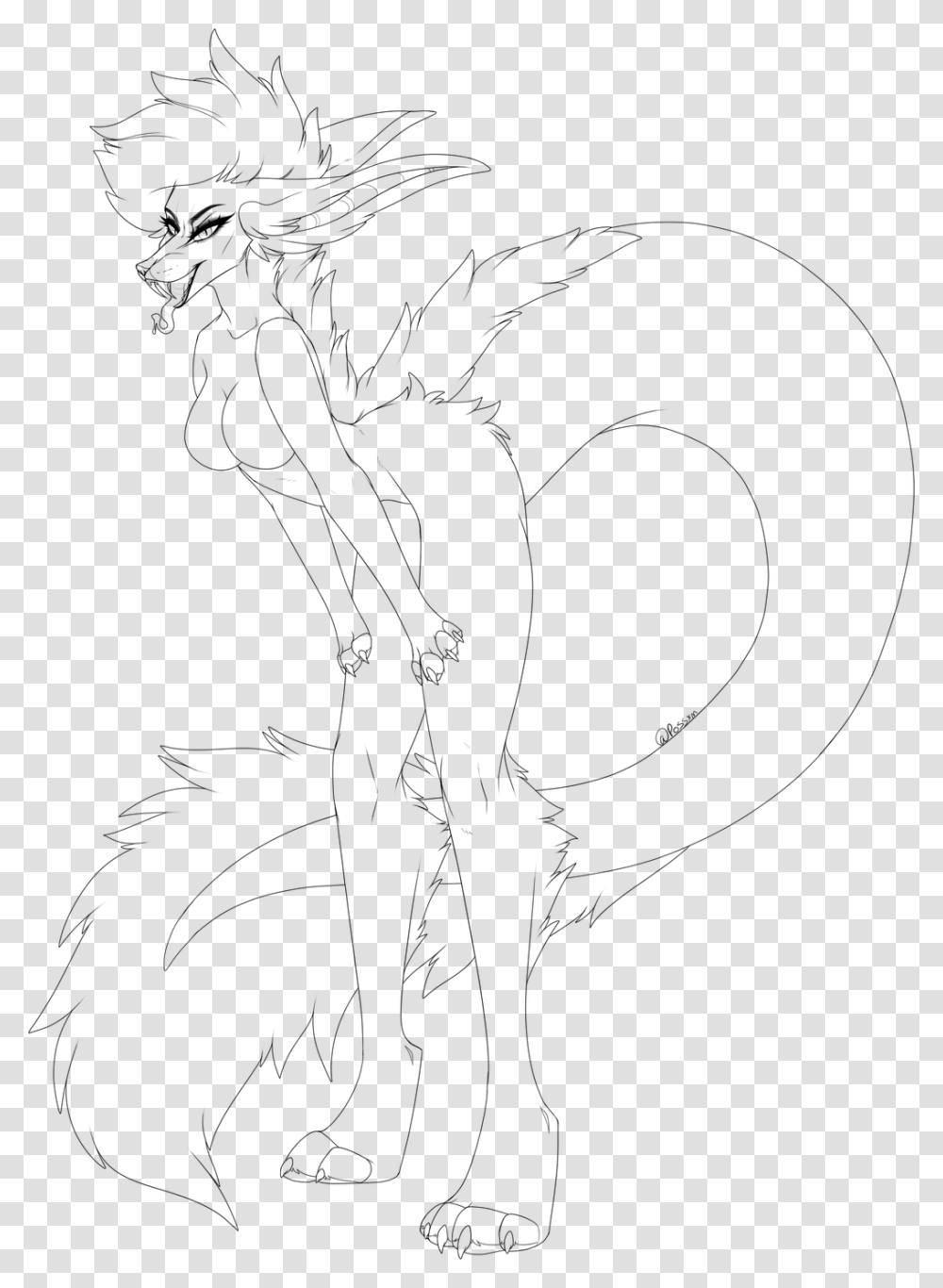 Human Top View Lineart Creature Creature Lineart, Gray, World Of Warcraft Transparent Png