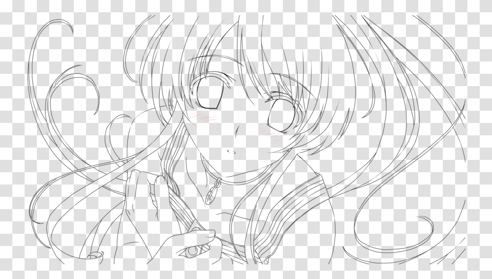 Human Top View Lineart Line Art Anime, Floral Design, Pattern, Animal Transparent Png