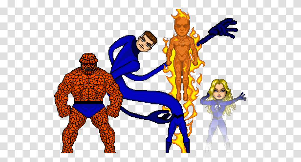 Human Torch Clipart Fantastic Marvel Microheroes Fantastic Four, Person, People, Hand Transparent Png