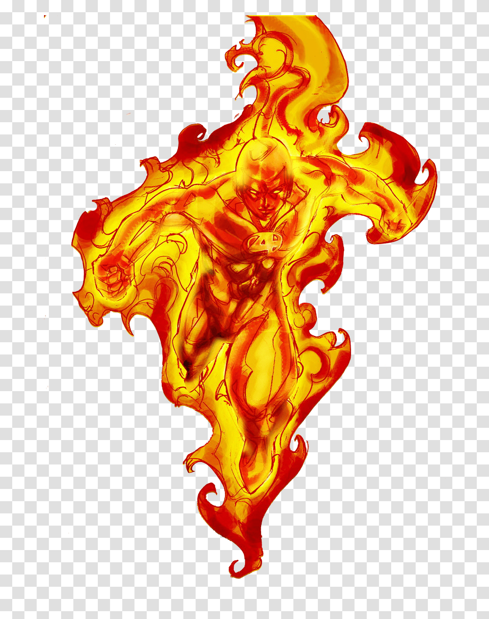 Human Torch Comic, Fire, Flame, Nature, Outdoors Transparent Png