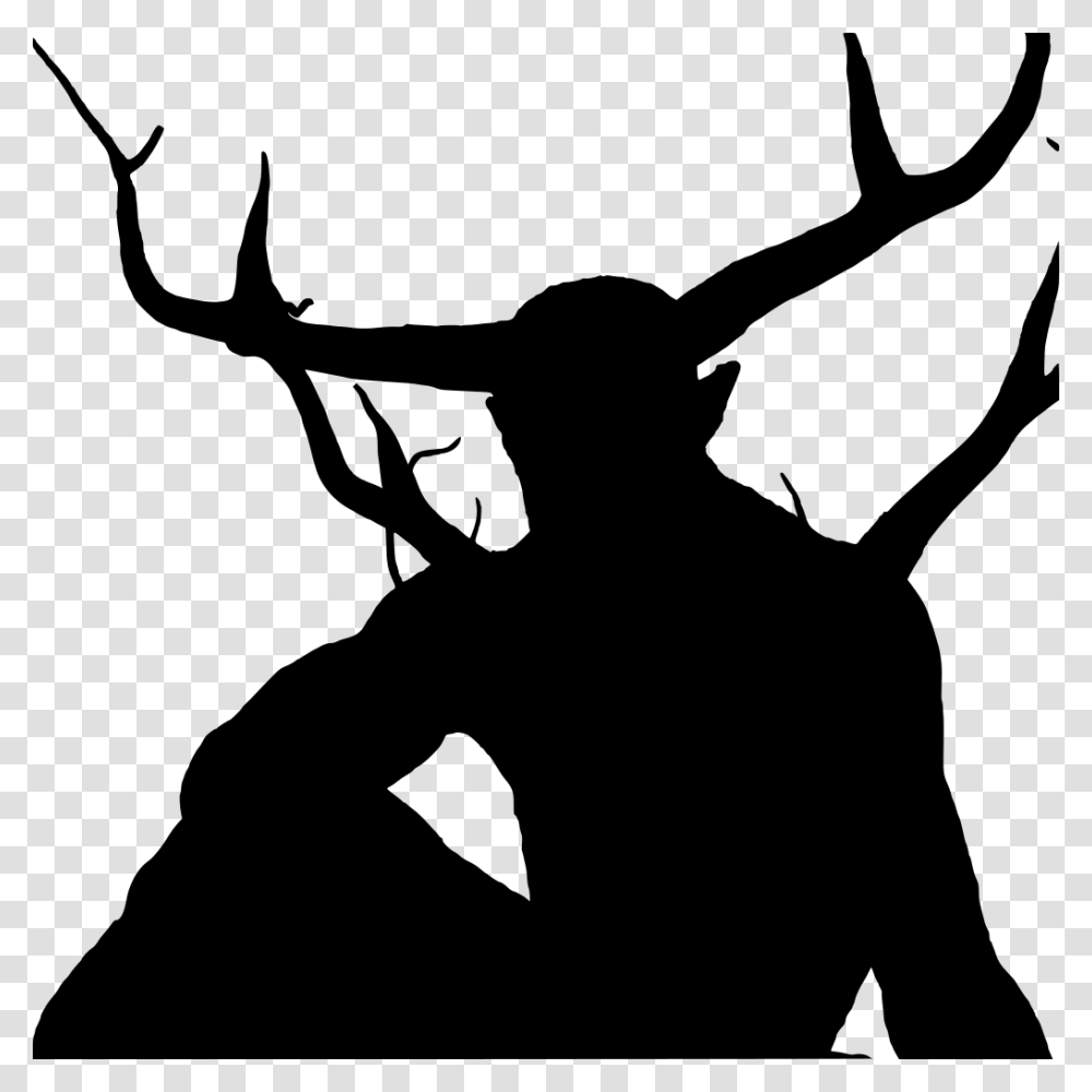 Human With Deer Antlers, Gray, World Of Warcraft Transparent Png