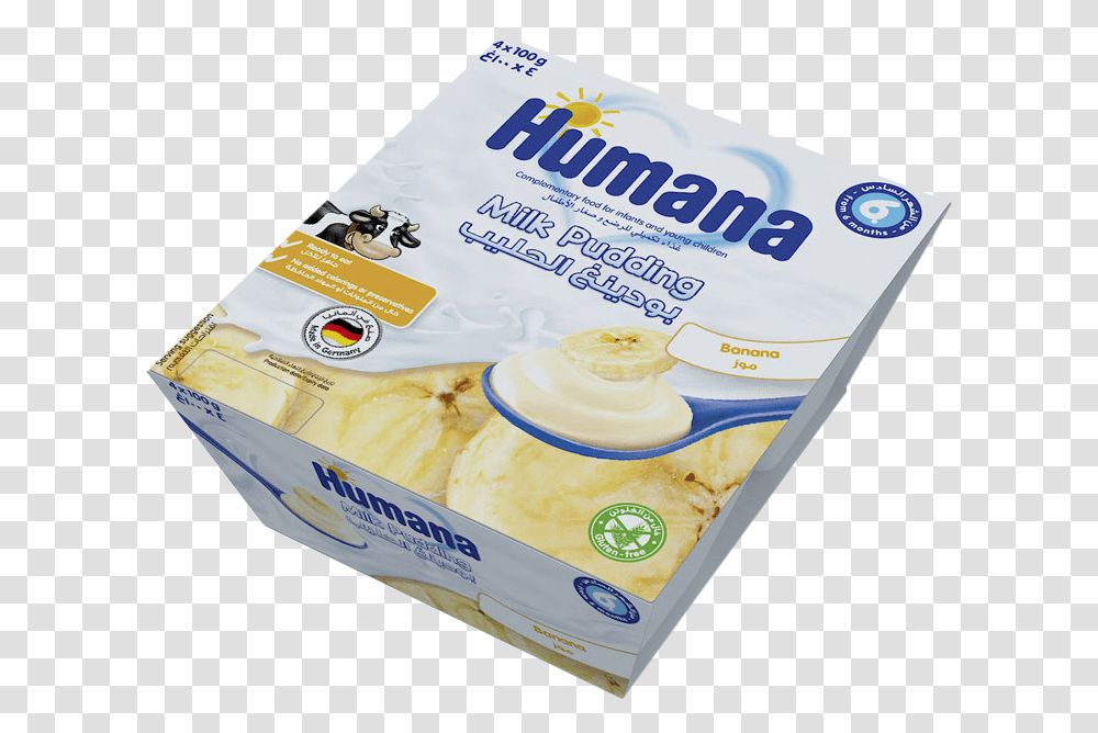 Humana Milk Pudding Banana Humana Pudding, Food, Butter, Mayonnaise Transparent Png