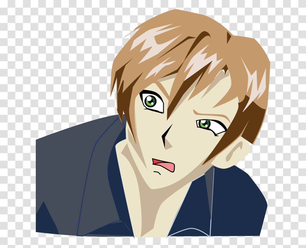 Humangirleye Confused Anime Boy, Book, Comics Transparent Png