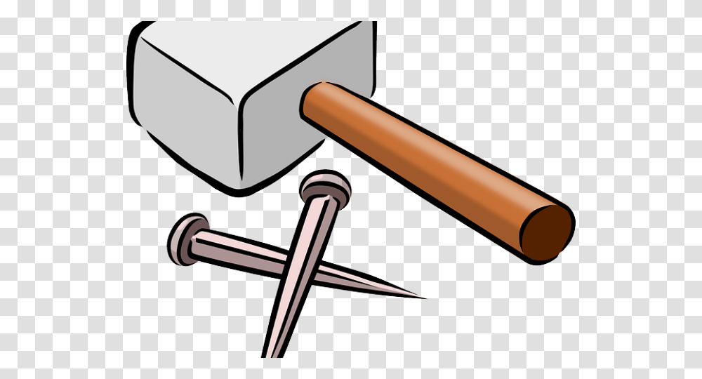 Hummer Clipart Malleability Cartoon Hammer And Nails, Tool, Mallet Transparent Png