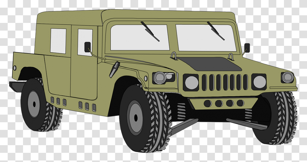 Hummer Vehicle Humvee Military Auto Army Utility Clip Art Humvee, Car, Transportation, Jeep, Wheel Transparent Png