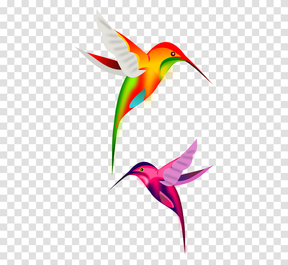 Hummingbird Clipart Background Colorful Birds Flying Cartoon, Animal, Graphics, Plant, Flower Transparent Png