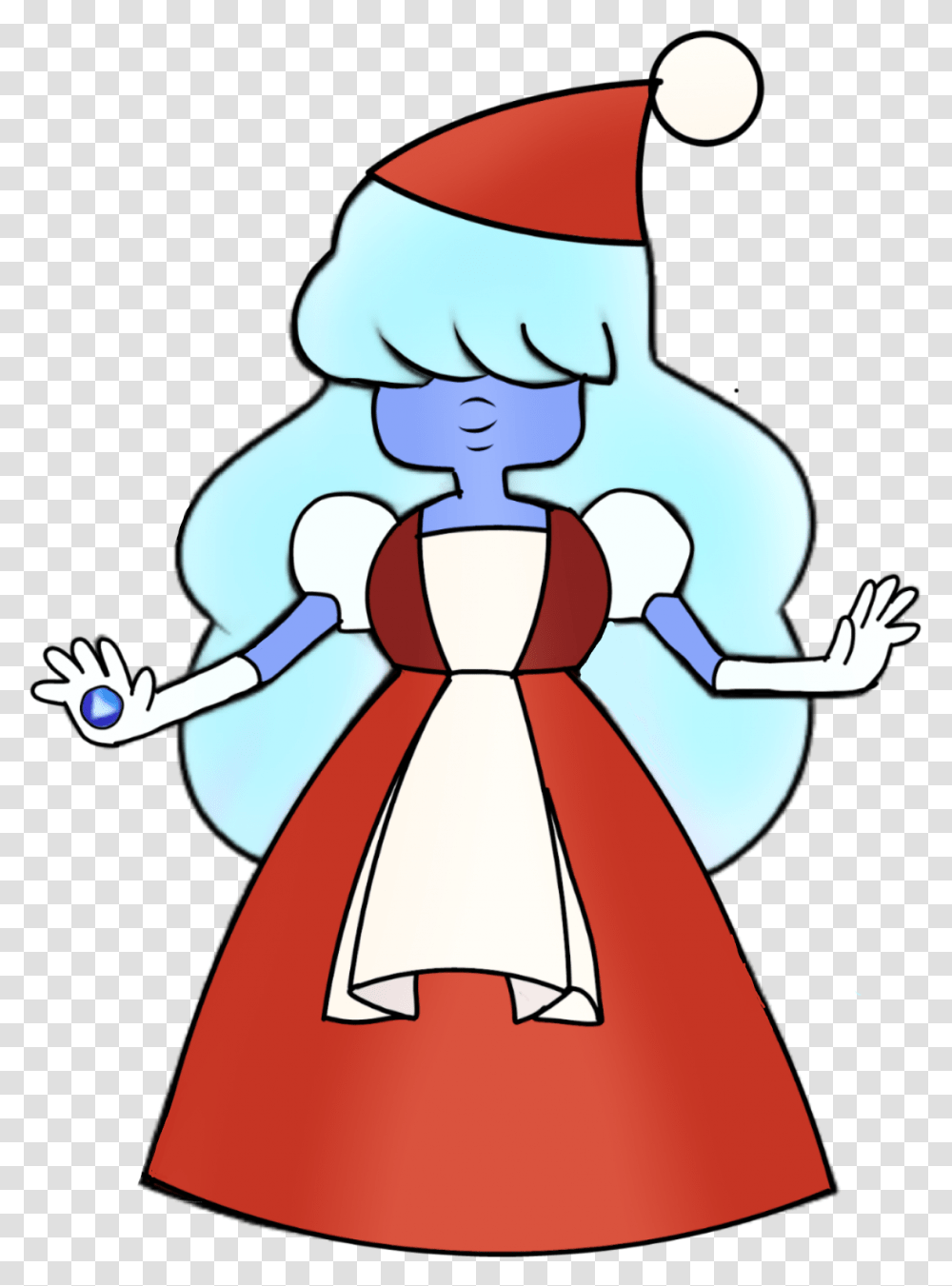 Humorhave A Merry Christmas Steven Universe Christmas Gem Steven Universe Sapphire, Clothing, Apparel, Elf, Female Transparent Png