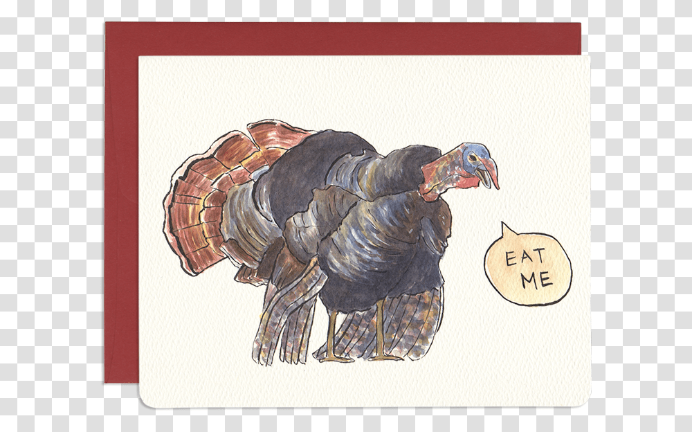 Humorous Holiday Greeting Card Domesticated Turkey, Bird, Animal, Fowl, Turkey Bird Transparent Png