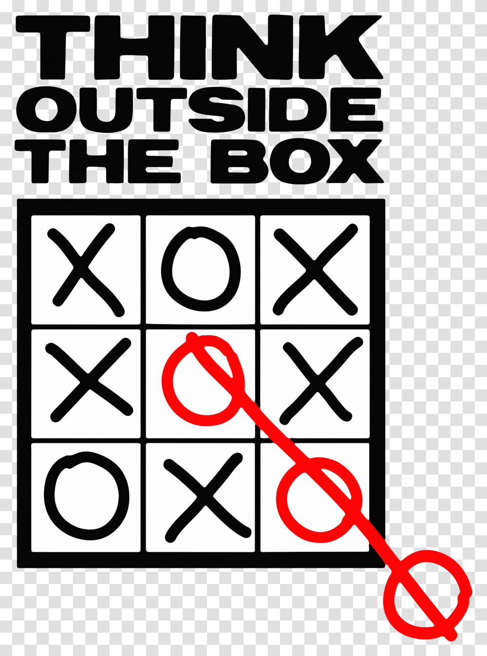 Humour Poster Catchphrase Think Outside The Box Joke, Alphabet, Number Transparent Png