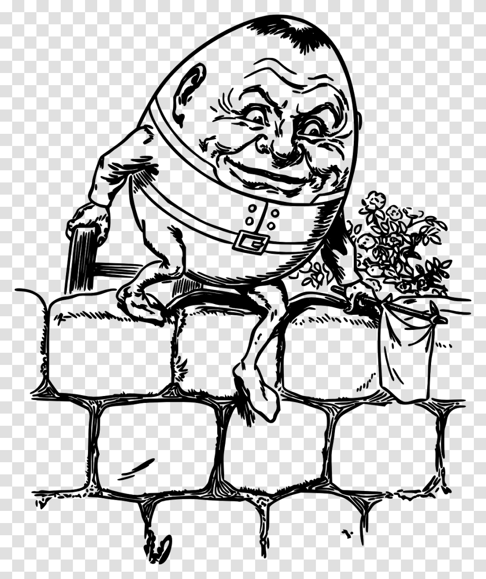 Humpty Dumpty Egg Alice In Wonderland Free Photo, Gray, World Of Warcraft Transparent Png
