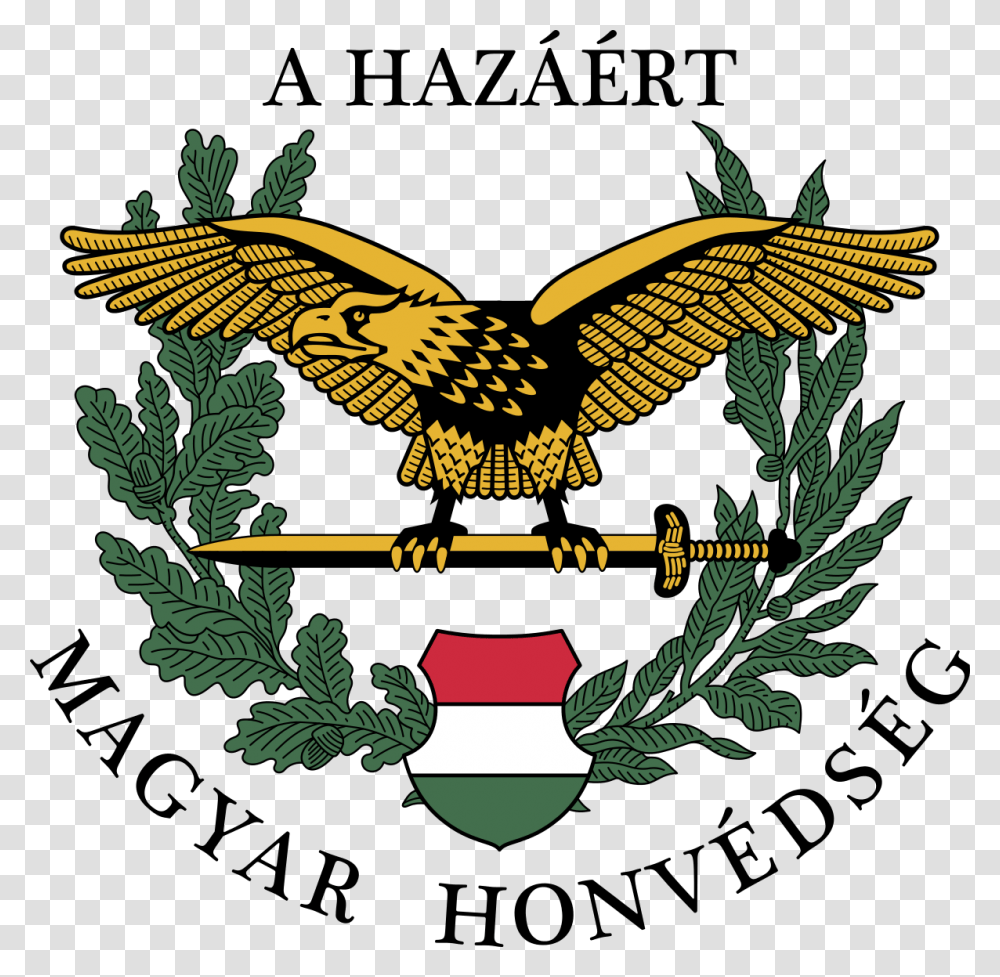 Hungarian Defence Forces Logo, Emblem, Bird, Animal Transparent Png