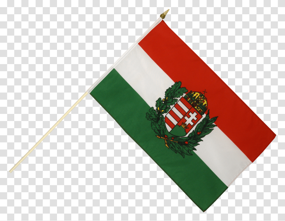 Hungary With Coat Of Arms Hand Waving Flag Ungarn Flagge, American Flag, Emblem Transparent Png