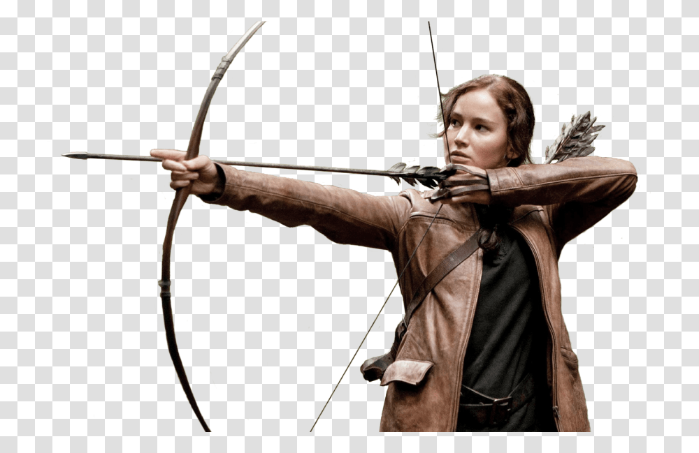 Hunger Games Katniss Bow And Arrow Katniss With Bow And Katniss Everdeen Shooting Bow And Arrow, Person, Human, Archery, Sport Transparent Png