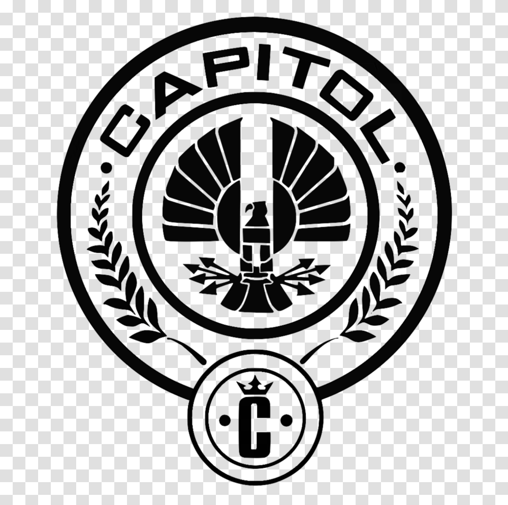 Hunger Games Logo Capitol District 7 Hunger Games Symbol, Clock Tower, Architecture, Building, Emblem Transparent Png