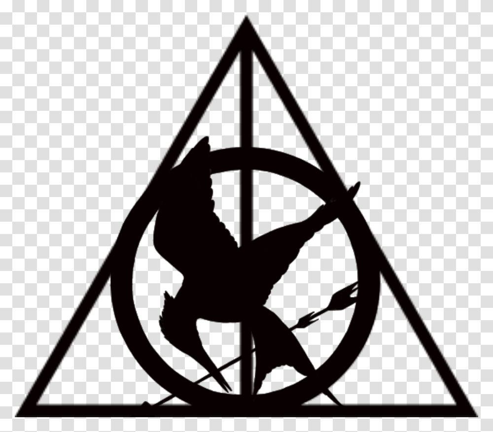 Hungergames Harrypotter Thehungerganes Deathlyhallows Harry Potter Hunger Games Percy Jackson, Triangle, Star Symbol Transparent Png