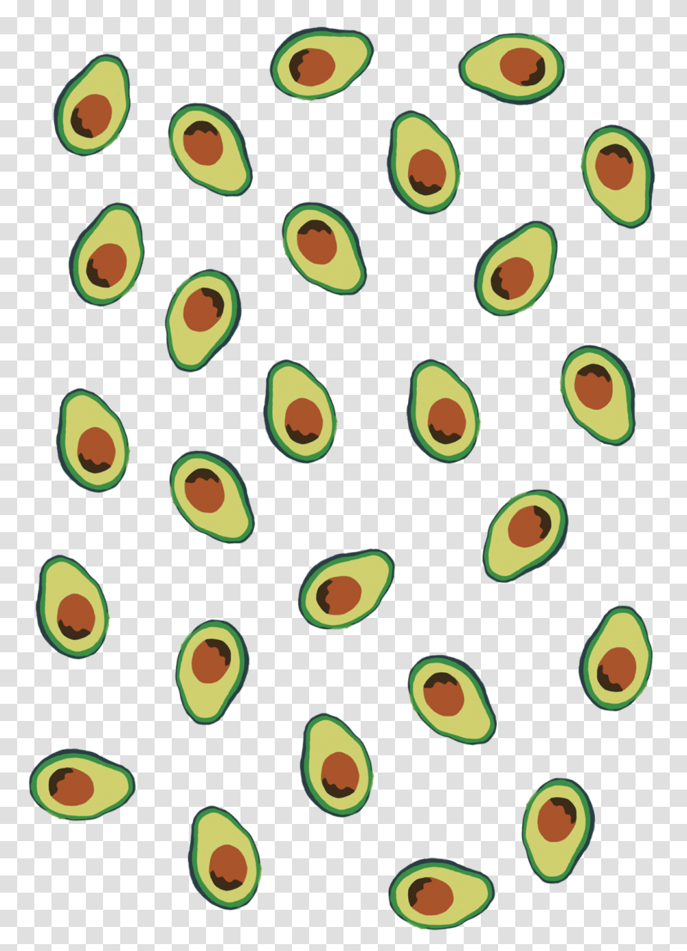 Hungry Zipper Avocado Pattern, Plant, Fruit, Food Transparent Png