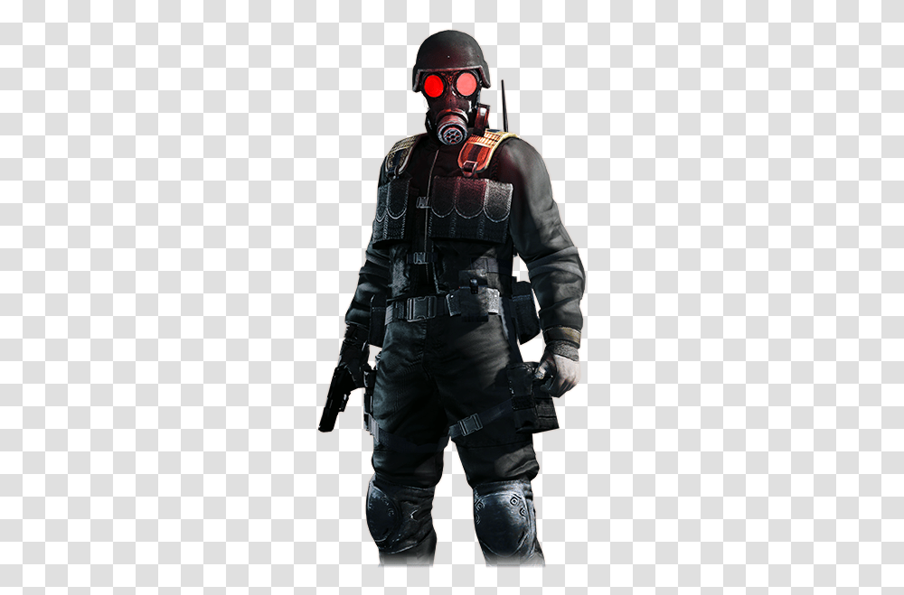 Hunk Lv Resident Evil Revelations 2 Hunk Full Size Best Gta Online Outfits, Person, Clothing, Helmet, Weapon Transparent Png
