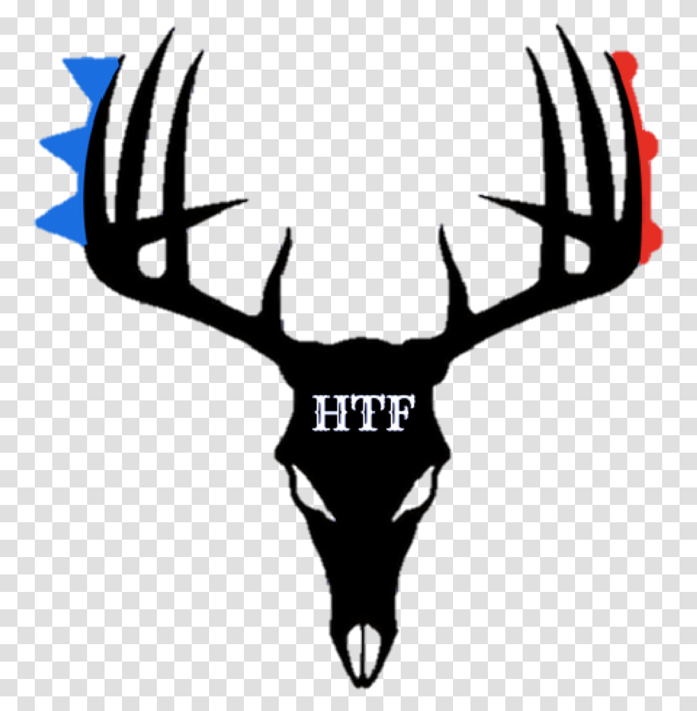 Hunt The Front Black And White Deer Skull, Person, People, Logo Transparent Png