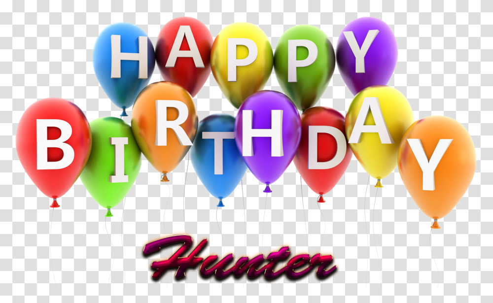 Hunter Happy Birthday Balloons Name Happy Birthday Avleen Cake, Crowd Transparent Png