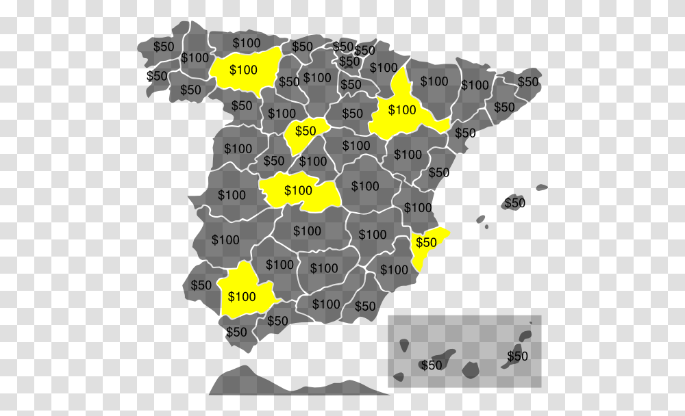 Hunter Partnership In Spain Svg Clip Arts Gray Map Of Spain, Diagram, Atlas, Plot Transparent Png