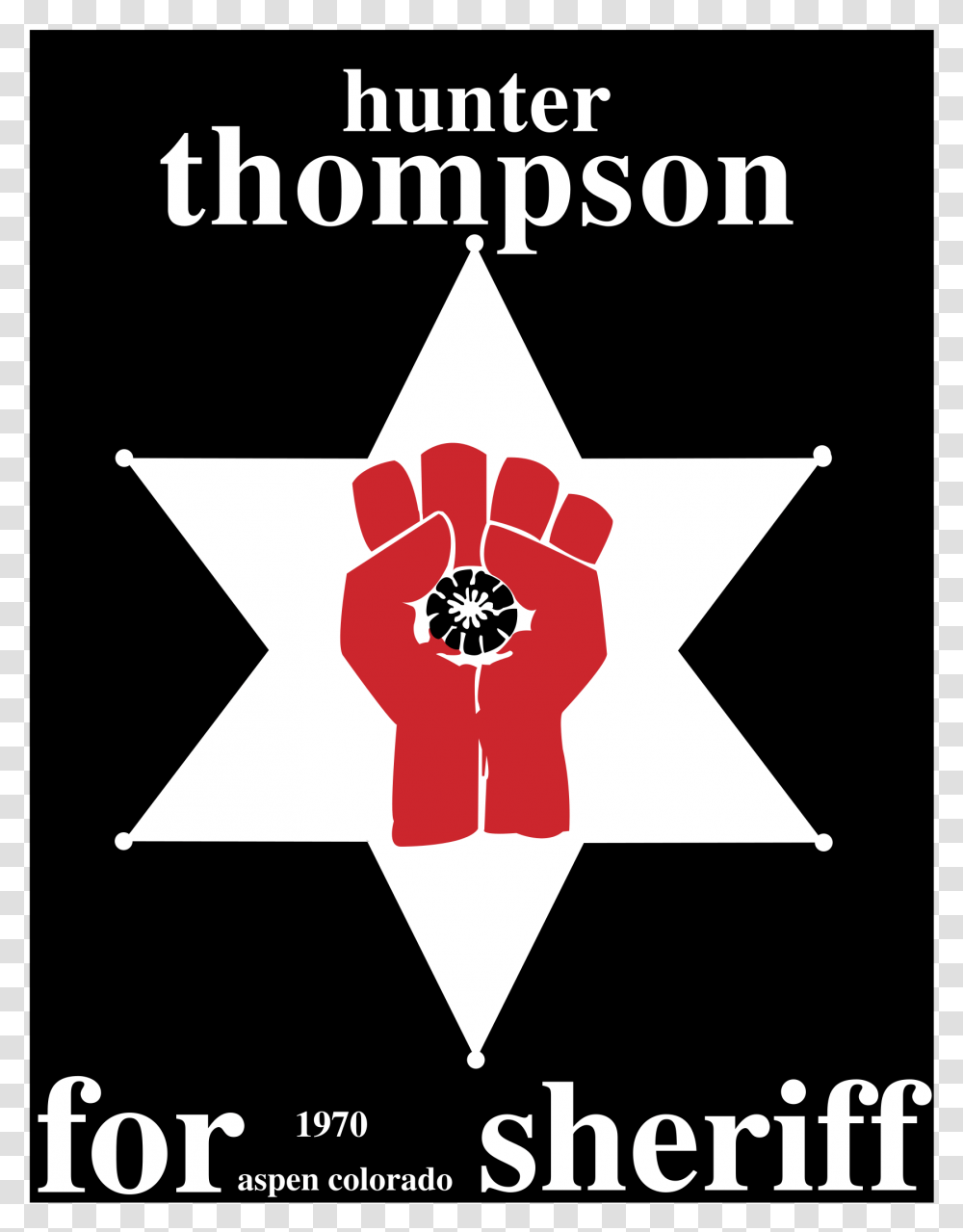 Hunter's Thompson Logo Hunter's Thompson For Mayor, Star Symbol, Poster, Advertisement Transparent Png