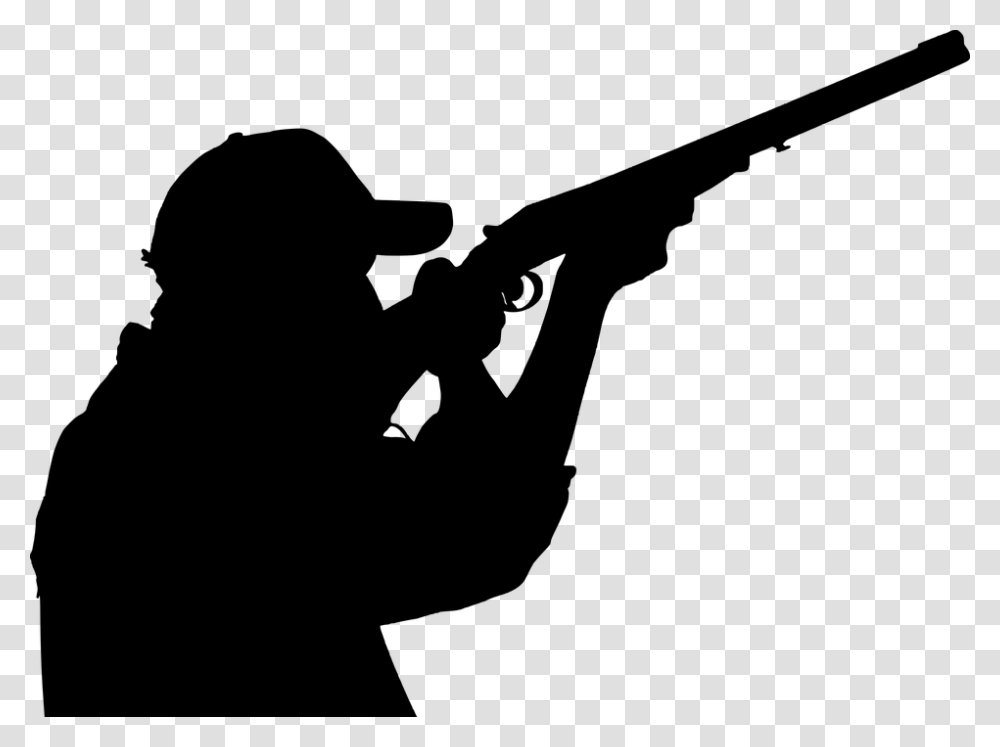 Hunter Shooting Silhouette, Gray, World Of Warcraft Transparent Png