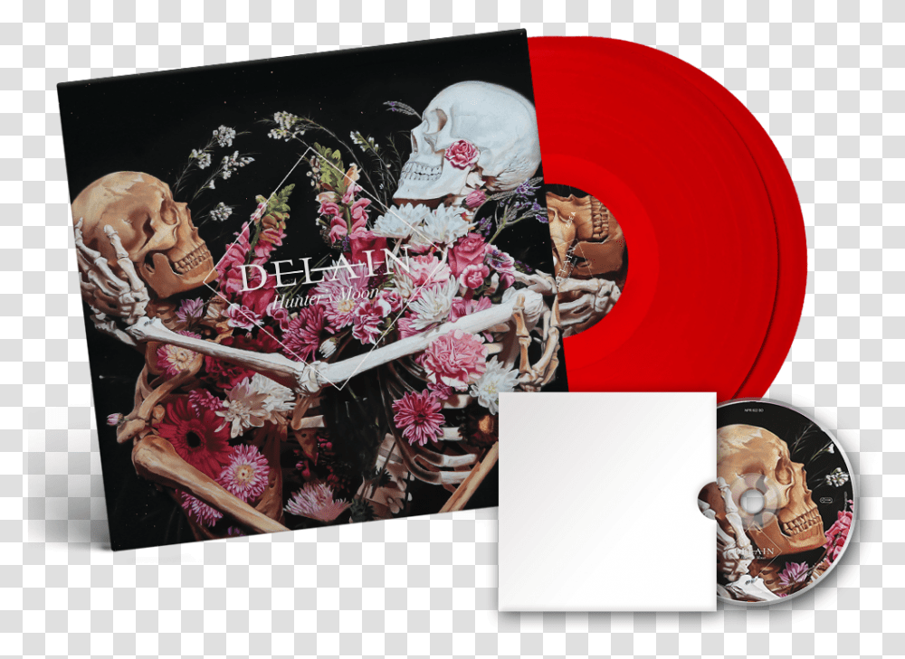 Hunters Moon Blood Red 2 Lp Blu Ray GatefoldTitle Delain Hunter's Moon, Person, Plant, Flower, Collage Transparent Png