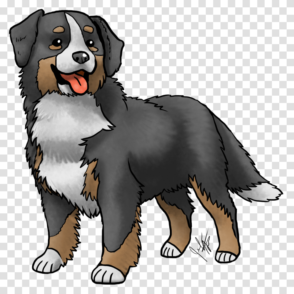 Hunting Dog Clipart Bernese Mountain Dog Drawing Easy, Pet, Animal, Canine, Mammal Transparent Png