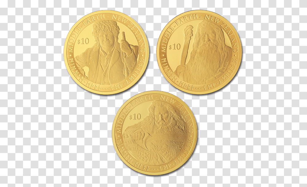 Hunting For Hobbits Working In New Zealand Middle Earth Gold Coins, Money, Dime Transparent Png