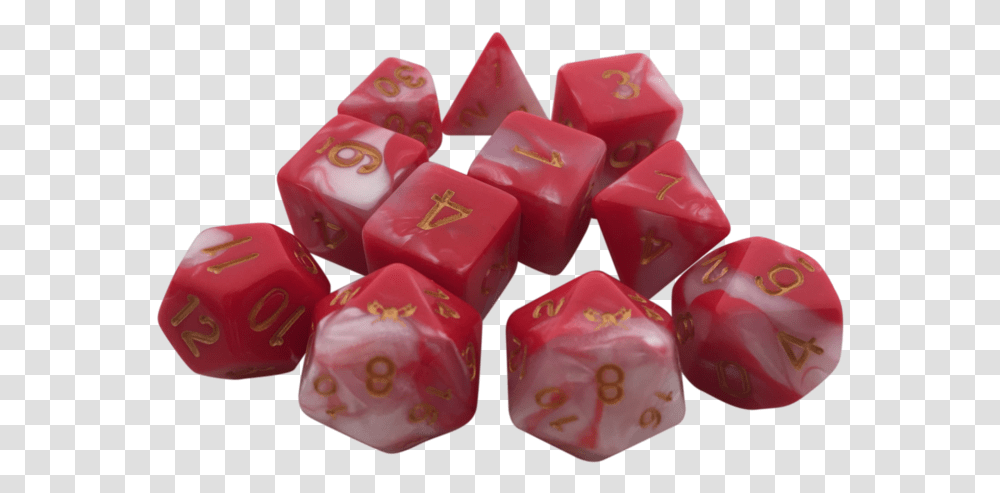 Huntress Red And White Swirl Color With Gold Numbers Red White Swirl Dice, Game, Toy Transparent Png