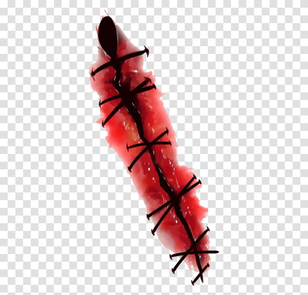 Hurt Stiches Sticker Blood Bleeding Cut Creepy Wound, Plant, Weapon, Weaponry, Flower Transparent Png