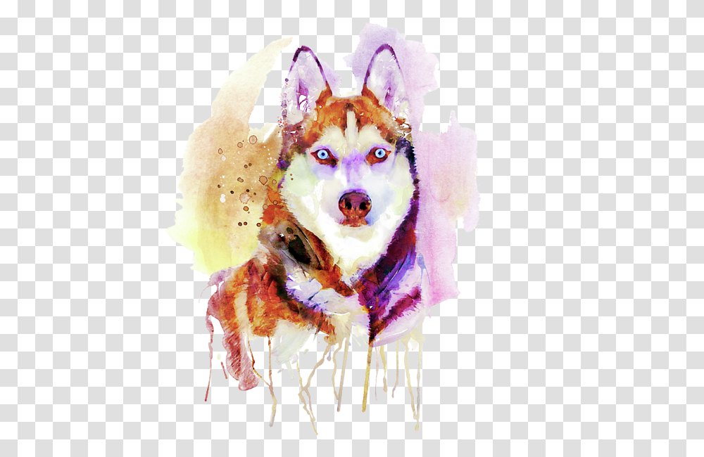 Husky Dog Watercolor Portrait Carry All Pouch Husky Watercolor, Chicken, Poultry, Fowl, Bird Transparent Png