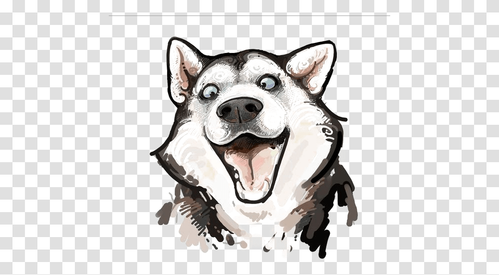 Husky Free Shipping Happy Dog Crazy Husky Pin Animal Husky Cartoon, Snout, Mammal, Pet, Graphics Transparent Png
