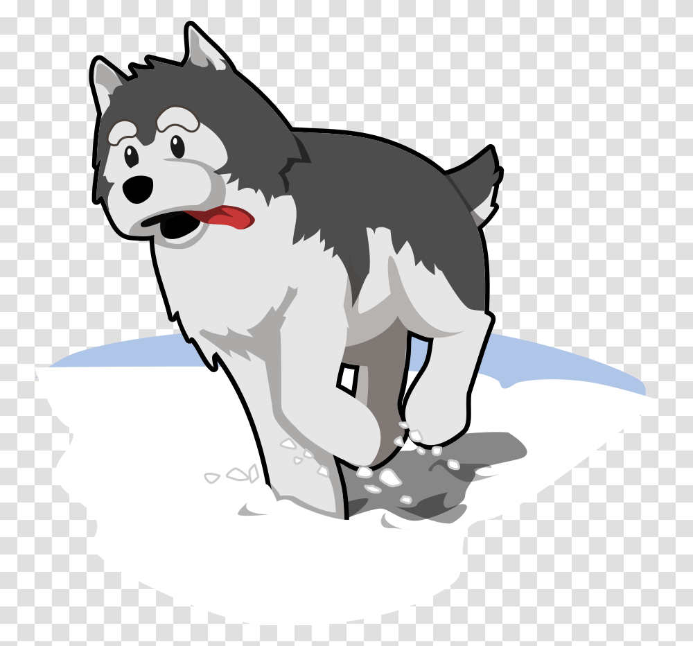 Husky Running In Snow Clip Arts For Web, Animal, Mammal, Pet, Dog Transparent Png