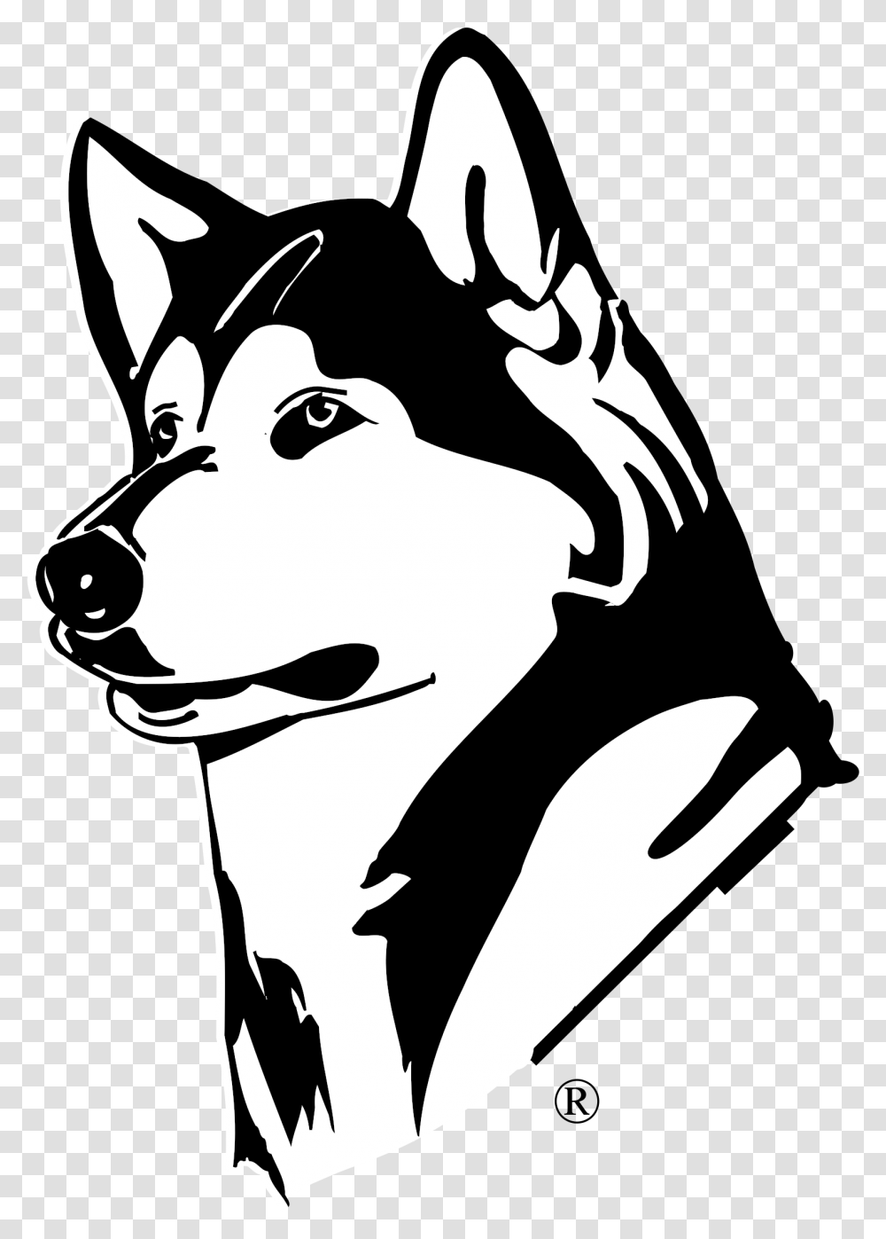 Husky Washington Huskies, Stencil Transparent Png