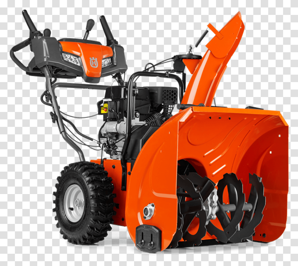 Husqvarna Snow Thrower, Machine, Bulldozer, Tractor, Vehicle Transparent Png
