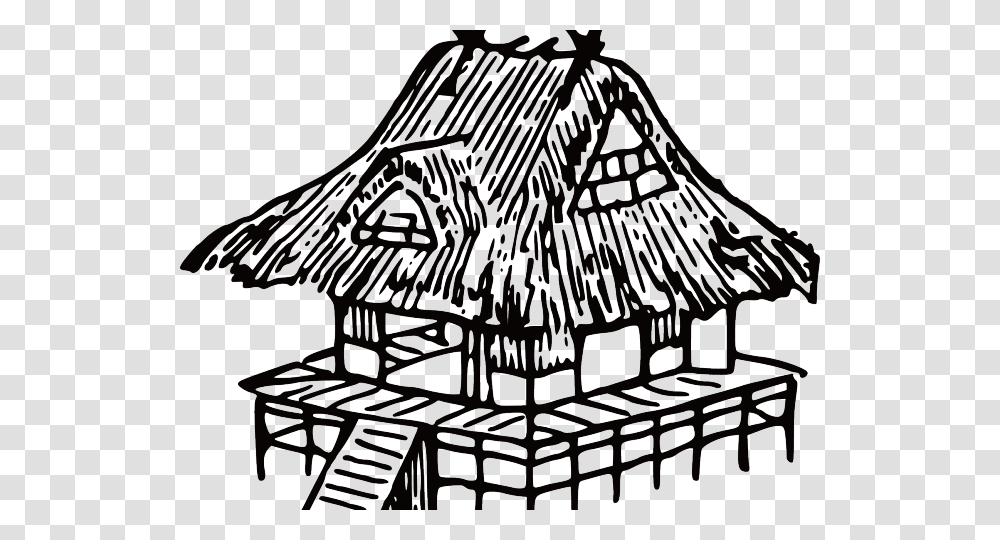 Hut Black And White Clipart, Nature, Outdoors, Chess, Game Transparent Png