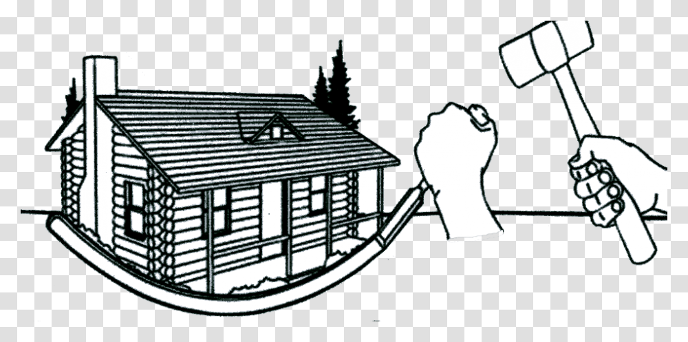 Hut Clipart Log House Log Homes Logo, Housing, Building, Cabin, Nature Transparent Png