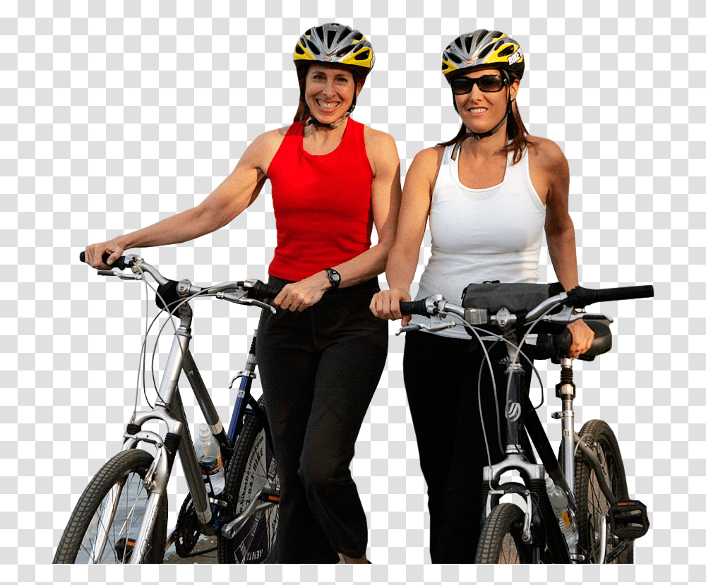 Hybrid Bicycle, Person, Vehicle, Transportation, Helmet Transparent Png