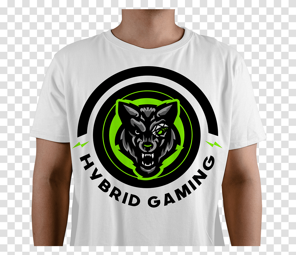 Hybrid Gaming' Mascot Logo Fang, Clothing, Apparel, T-Shirt, Sleeve Transparent Png