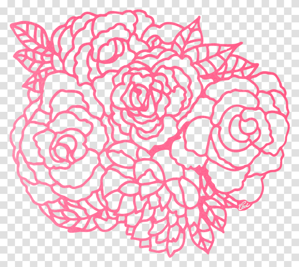 Hybrid Tea Rose, Pattern, Rug, Spiral, Embroidery Transparent Png
