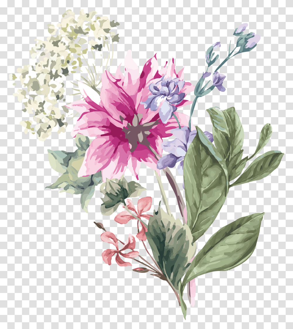 Hydrangea Flower Stock Illustration Hand Flower Illustration Clipart Background, Plant, Blossom, Graphics, Floral Design Transparent Png
