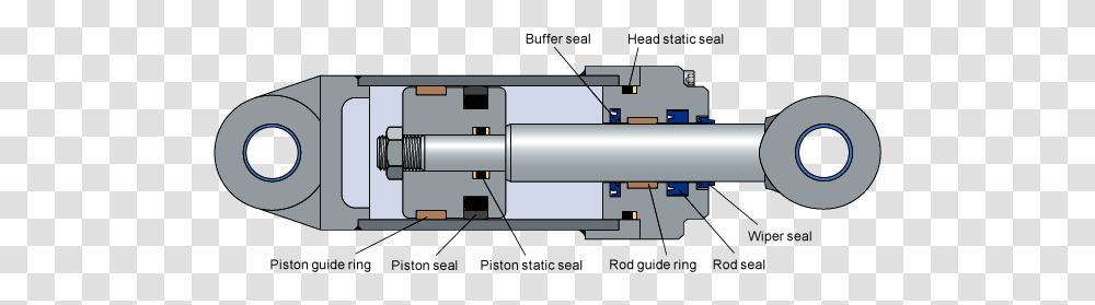 Hydraulic Actuatingcylinderpistondiagramcutawaypng, Machine, Weapon, Weaponry, Torpedo Transparent Png