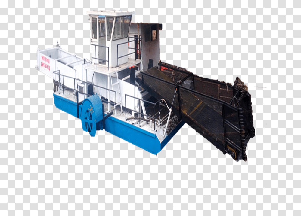 Hydraulic Aquatic Weed Cutting Boatwater Hyacinth Machine, Vehicle, Transportation, Spaceship, Aircraft Transparent Png