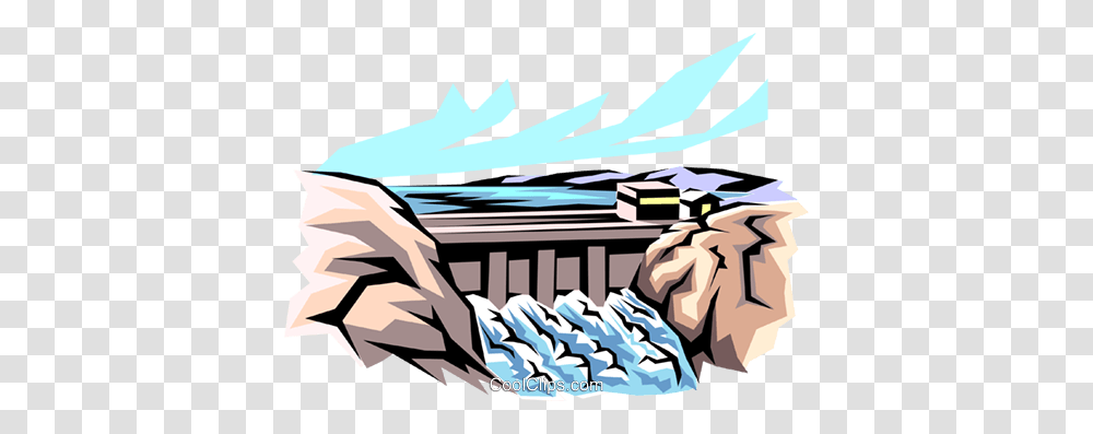 Hydro Dam Royalty Free Vector Clip Art Illustration, River, Outdoors, Water, Nature Transparent Png